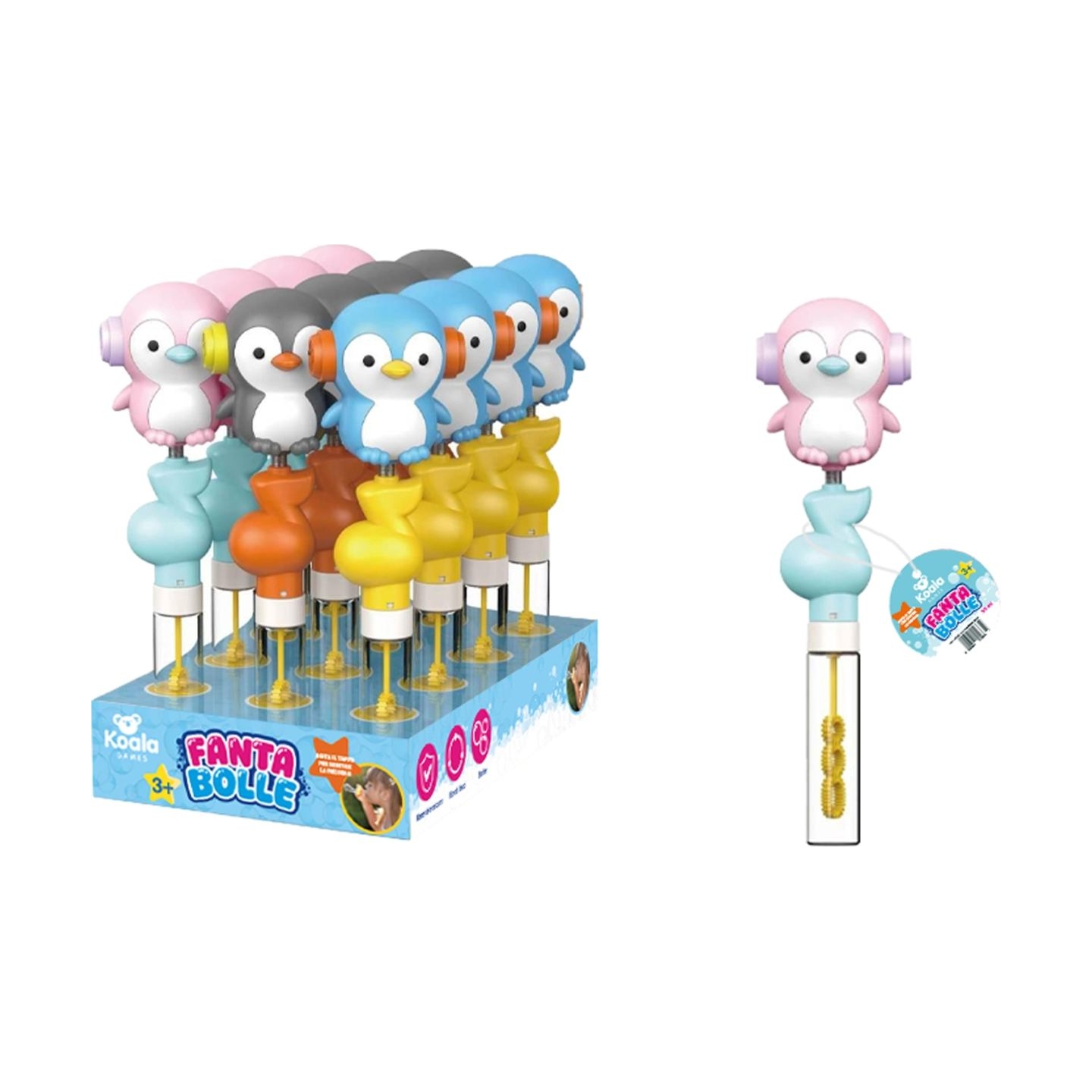 Koala Games G2661 Penguin Bubble Blower With Musical Cap (Random Color)