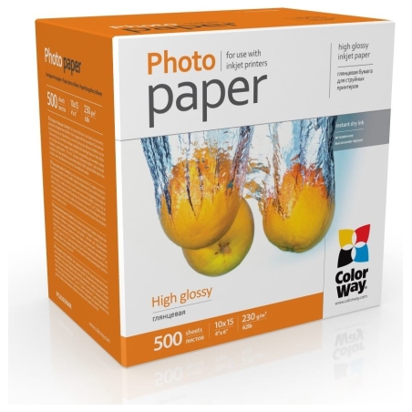 Colorway Photo Paper, 500 sheets | High Glossy | 230 g/m² | 10x15