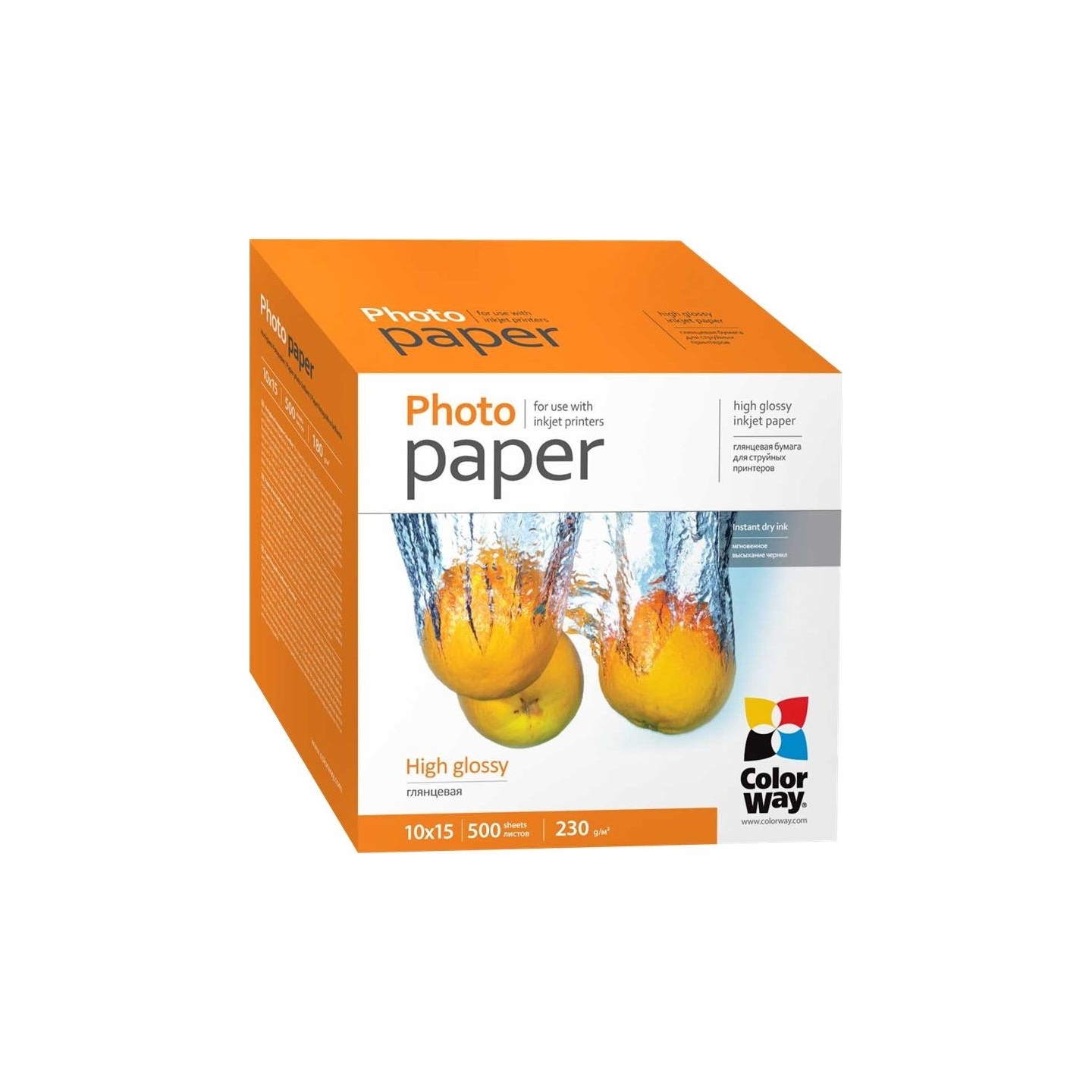 Colorway Photo Paper, 500 sheets | High Glossy | 230 g/m² | 10x15