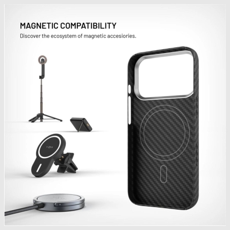 Fixed MagVelar | Back cover | Apple | iPhone 17 Pro | Aramid | Black | MagSafe Support