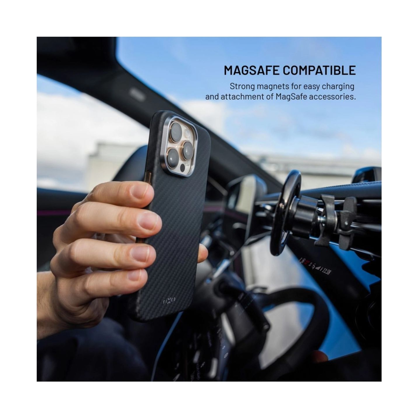 Fixed MagVelar | Back cover | Apple | iPhone 17 Pro | Aramid | Black | MagSafe Support