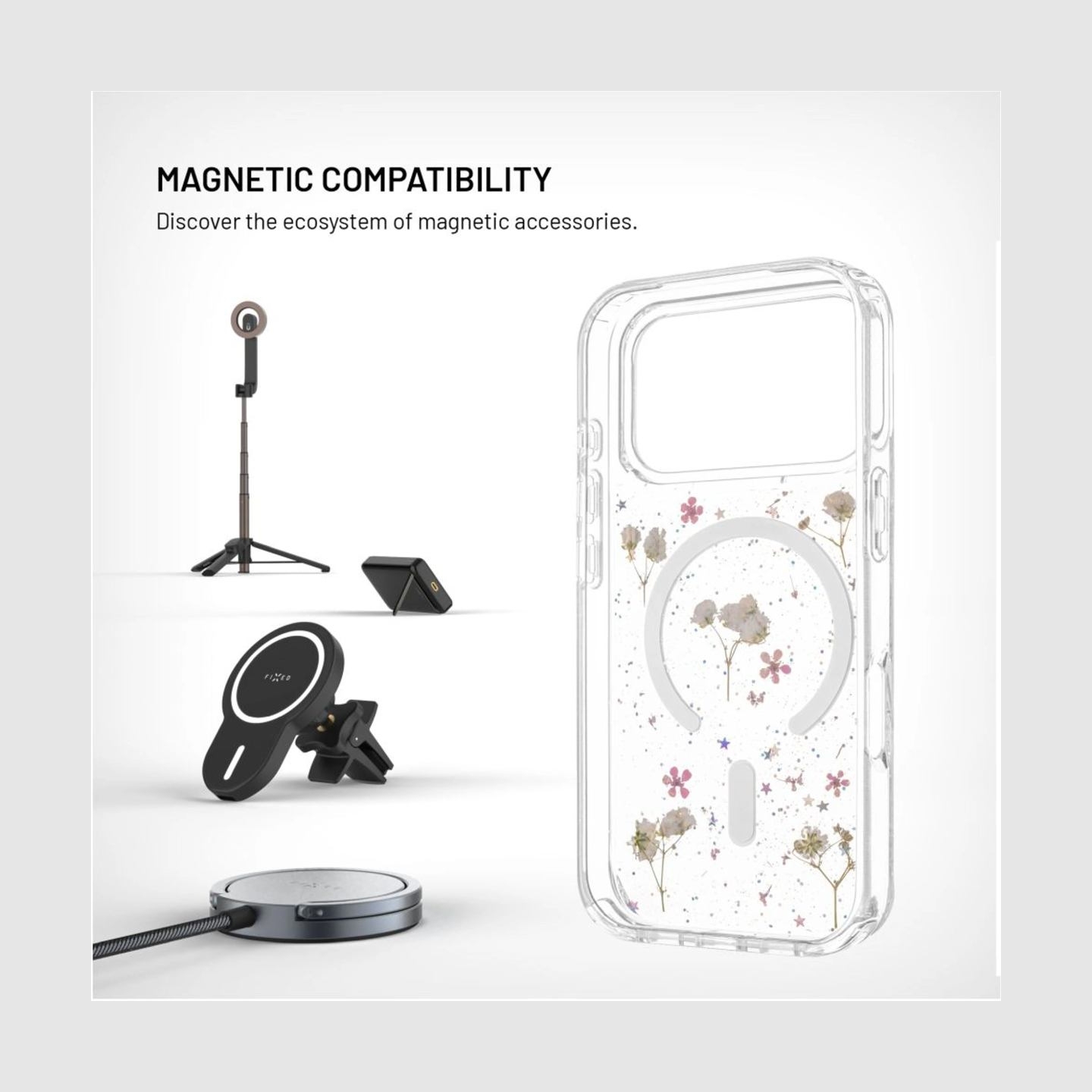 Fixed MagBloom | Back cover | Apple | iPhone 17 Pro | TPU | Blush Plum