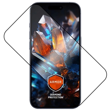 Fixed Screen protector | Apple | iPhone 17 Pro Max | Tempered glass | Black | Armor with Anti-dust applicator and AR layer