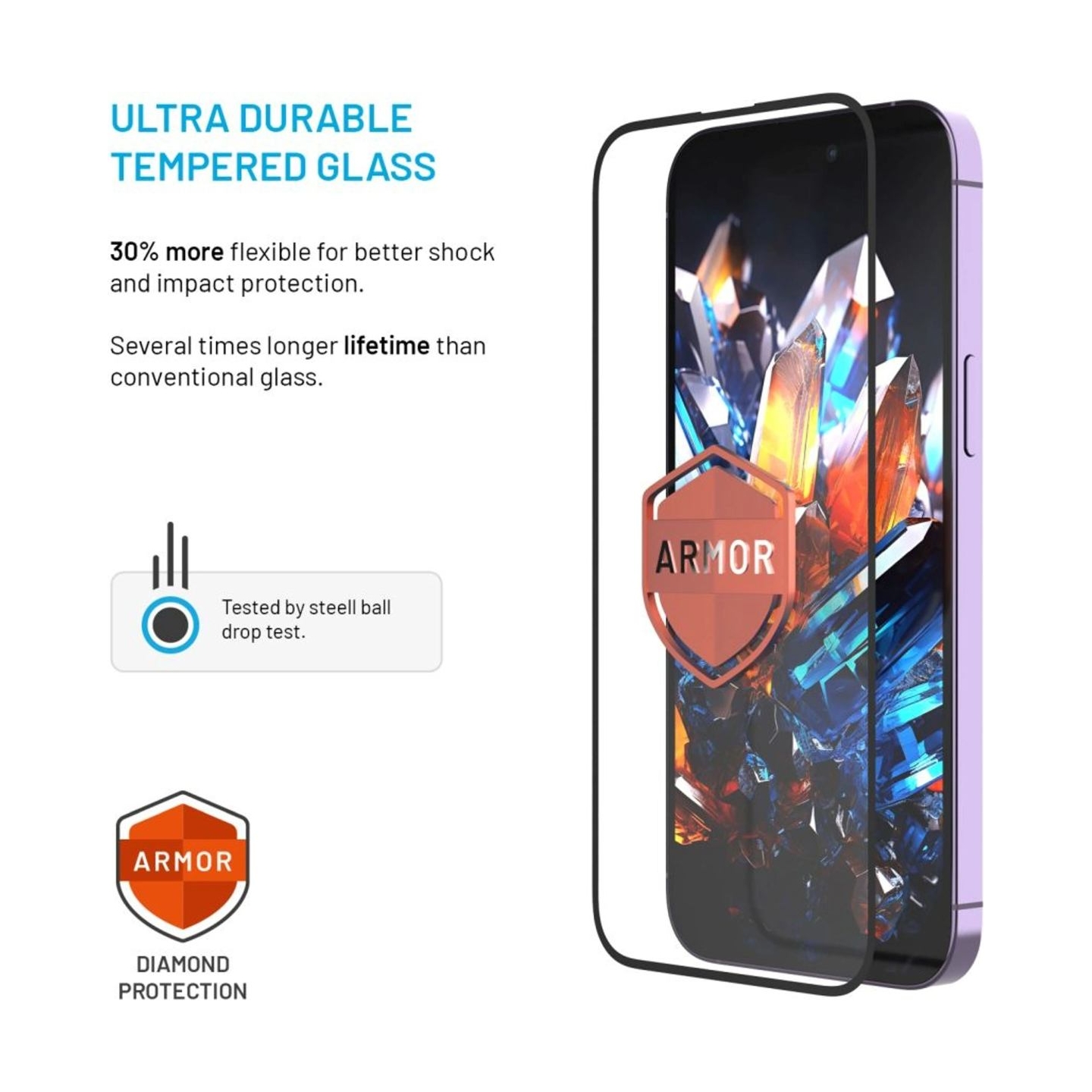 Fixed Screen protector | Apple | iPhone 17 Pro Max | Tempered glass | Black | Armor with Anti-dust applicator and AR layer