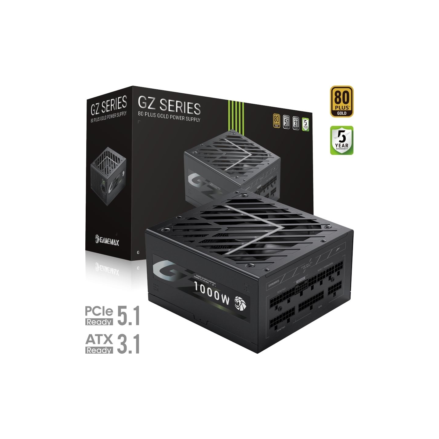 Gamemax PSU | GZ 1000G | 1000 W | Gold | Full Modular