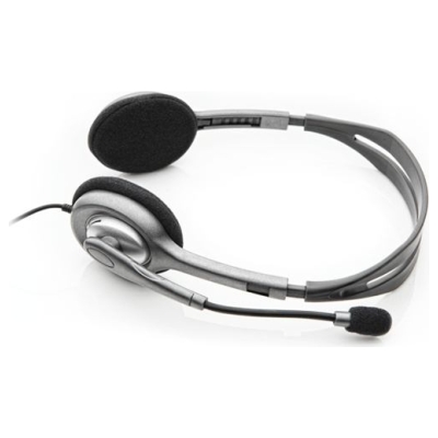 Logitech H111 Corded Stereo Headset - BLACK - 3.5 MM