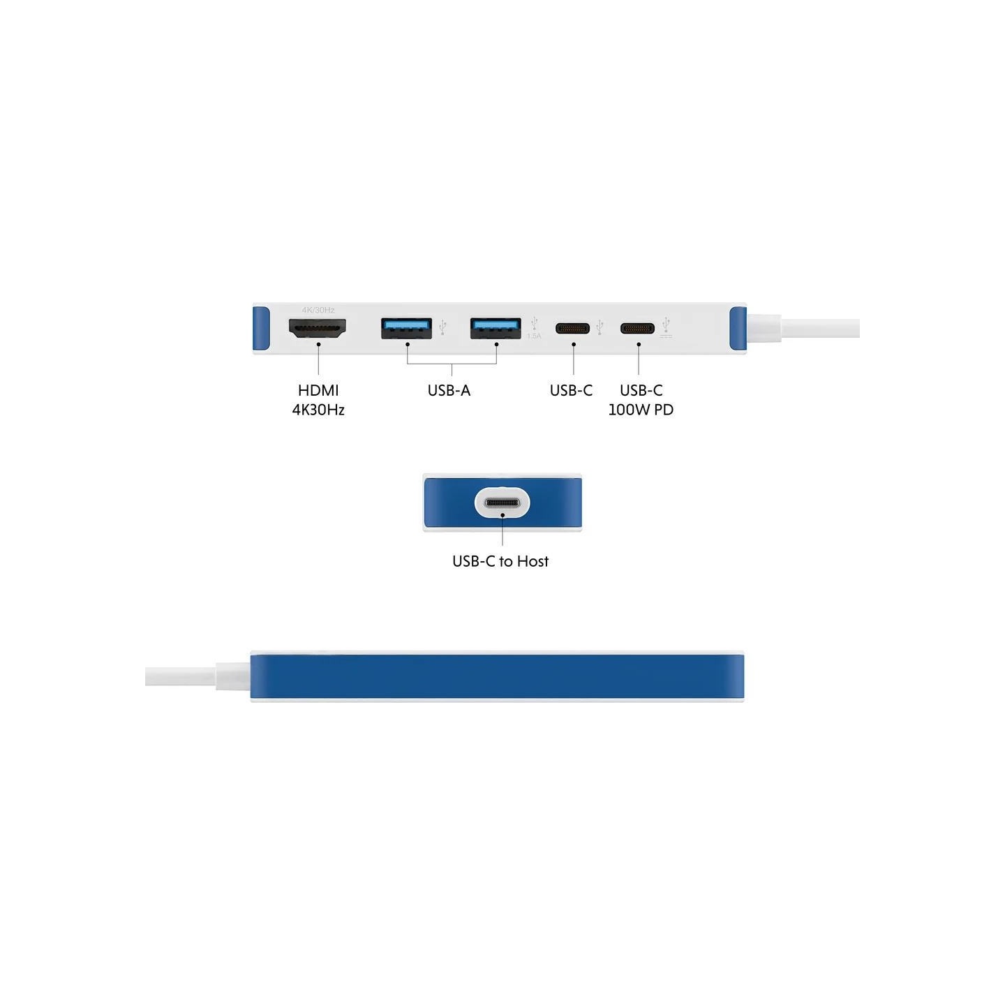 Hyper HyperDrive Flex 5 Port USB-C Hub | HD4101BUGL | HDMI ports quantity 1