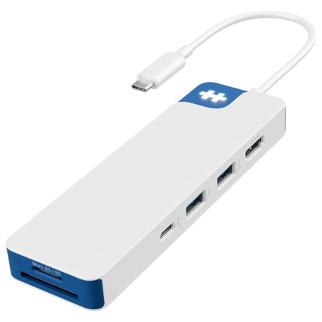 Hyper HyperDrive Flex 8 Port USB-C Hub, White/Blue | HD4102BUGL | HDMI ports quantity 1