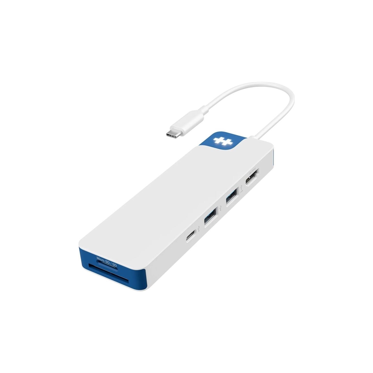 Hyper HyperDrive Flex 8 Port USB-C Hub, White/Blue | HD4102BUGL | HDMI ports quantity 1