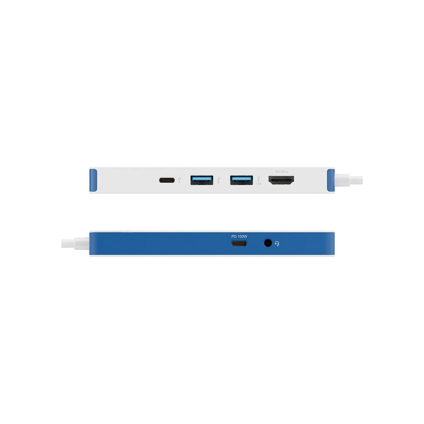 Hyper HyperDrive Flex 8 Port USB-C Hub, White/Blue | HD4102BUGL | HDMI ports quantity 1
