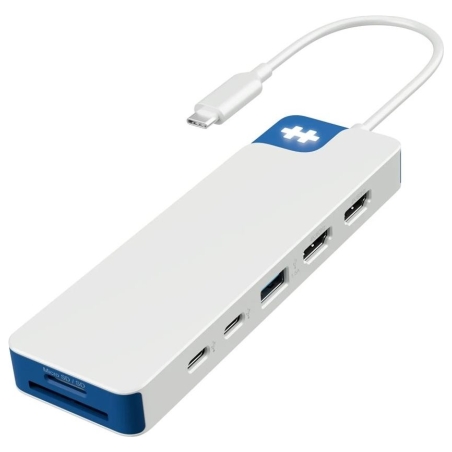 Hyper HyperDrive Flex 9 Port Dual 4K HDMI Dock, White/Blue | HD4103BUGL | HDMI ports quantity 2