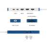 Hyper HyperDrive Flex 9 Port Dual 4K HDMI Dock, White/Blue | HD4103BUGL | HDMI ports quantity 2