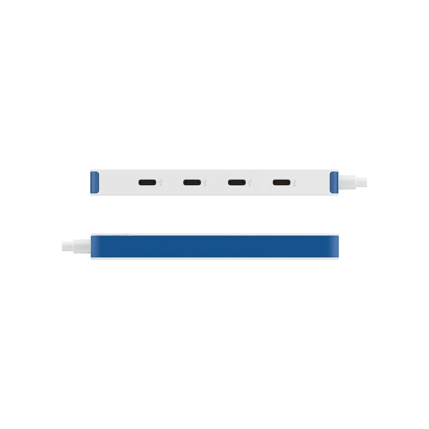 Hyper HyperDrive Flex 4 Port USB-C Hub, White/Blue | HD5201BUGL