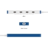 Hyper HyperDrive Flex 4 Port USB-C Hub, White/Blue | HD5201BUGL
