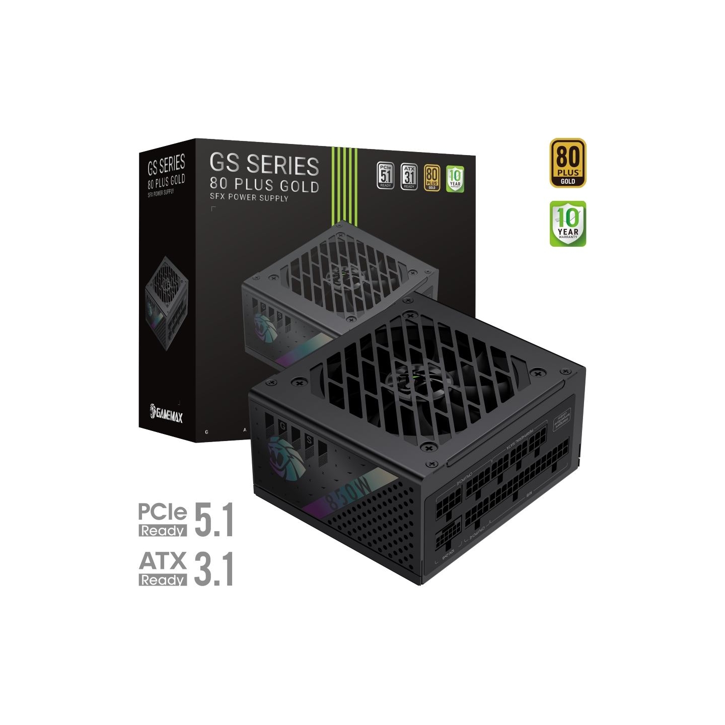 Gamemax PSU | GS 850G | 850 W | SFX | Full Modular