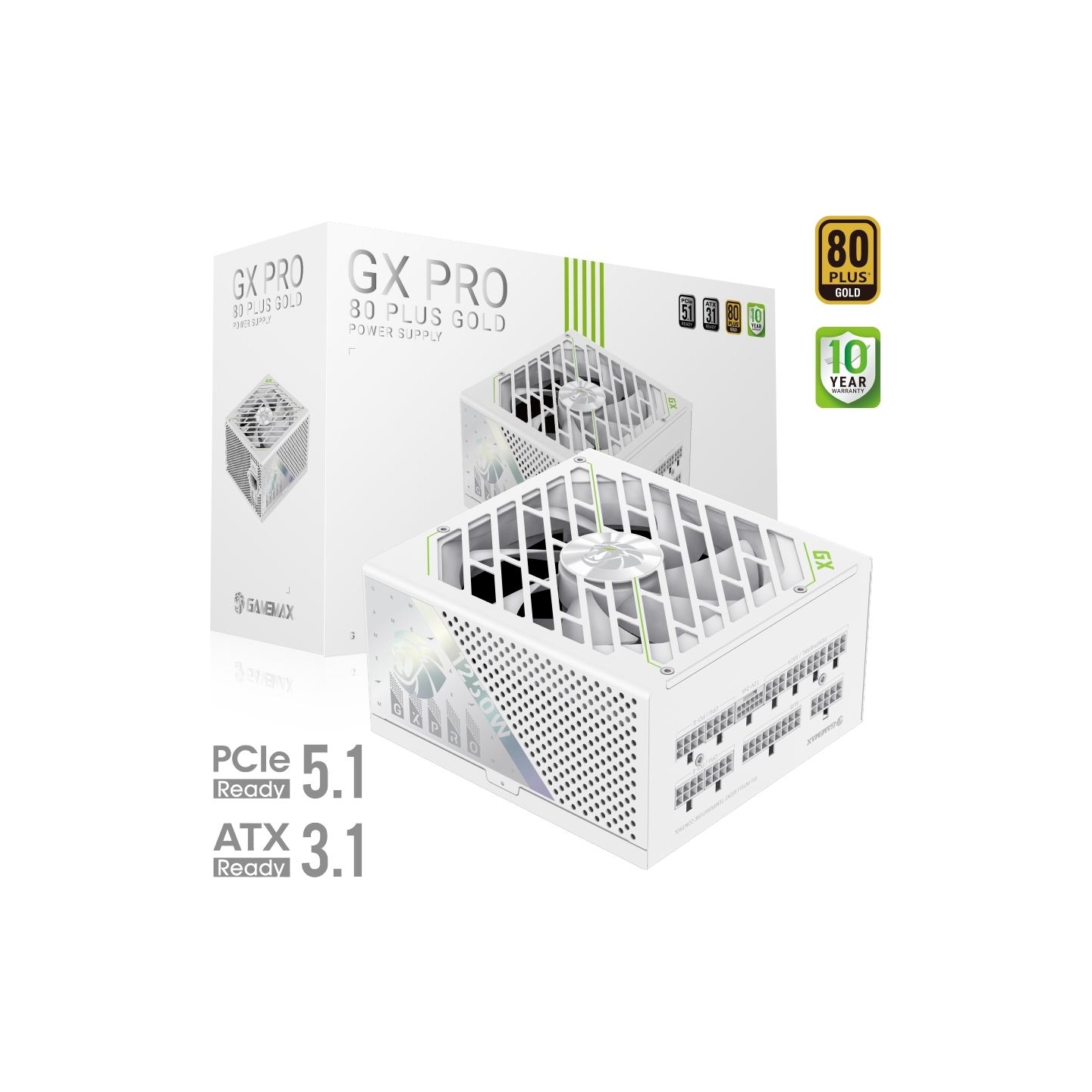 Gamemax PSU | GX PRO 1250G WH | 1250 W | Gold | White | Full Modular