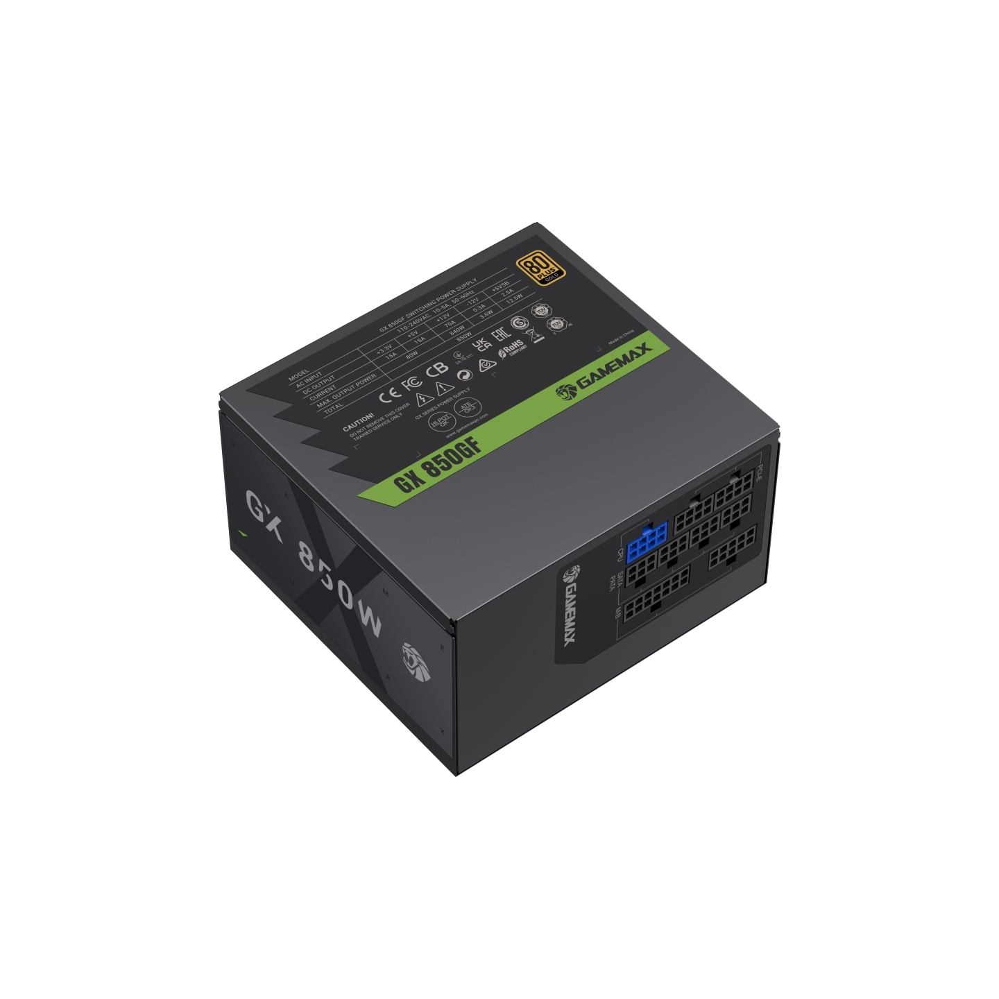 Gamemax PSU | GX 850GF | 850 W | Gold | Full Modular