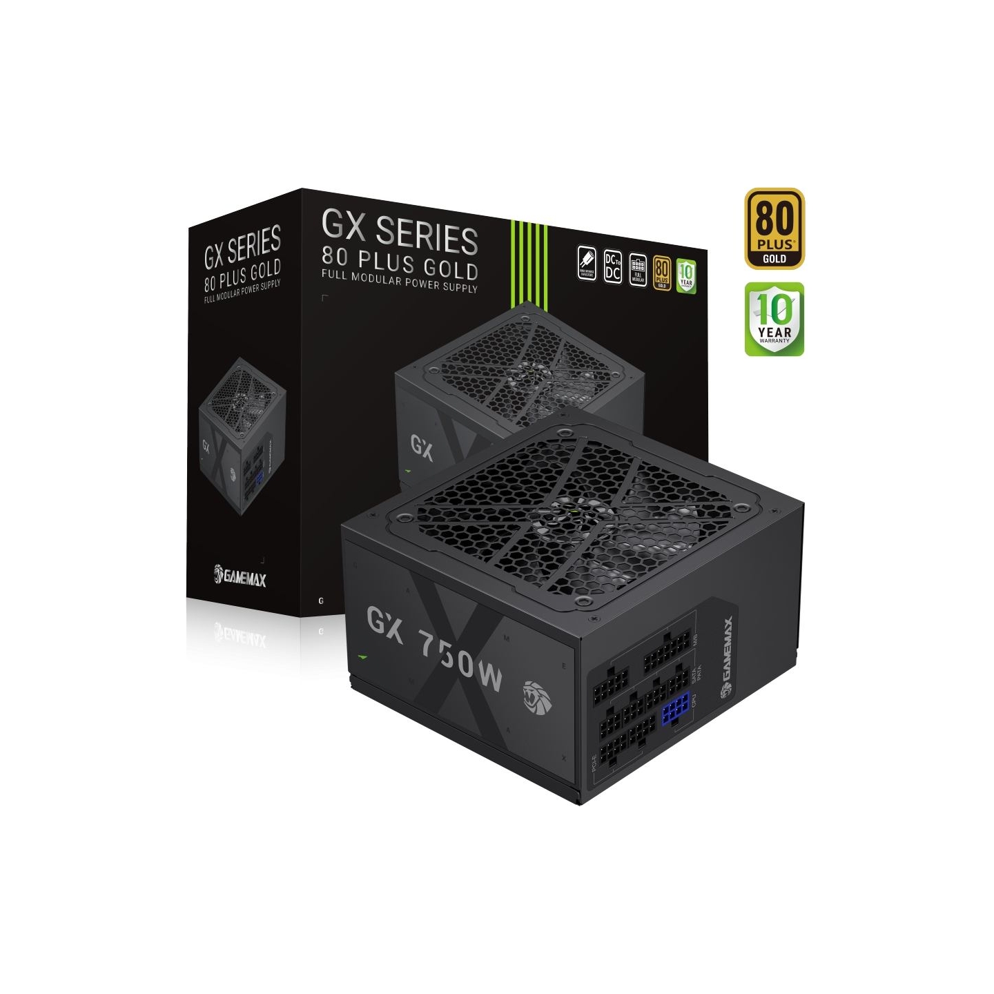 Gamemax PSU | GX 750GF | 750 W | Gold | Full Modular