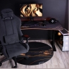 Arozzi Zona Round Floor Pad | Black/Gold