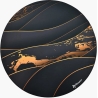 Arozzi Zona Round Floor Pad | Black/Gold