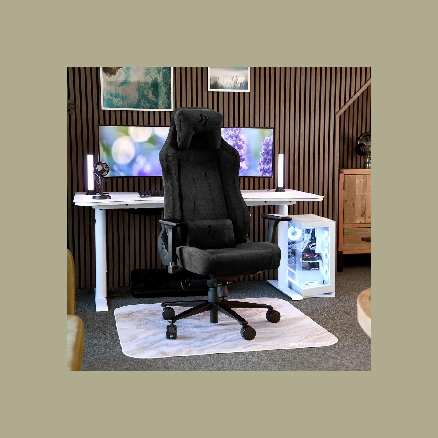 Arozzi Soft Fabric/Metal/Aluminium | Gaming Chair | Vernazza Soft Fabric | Pure Black