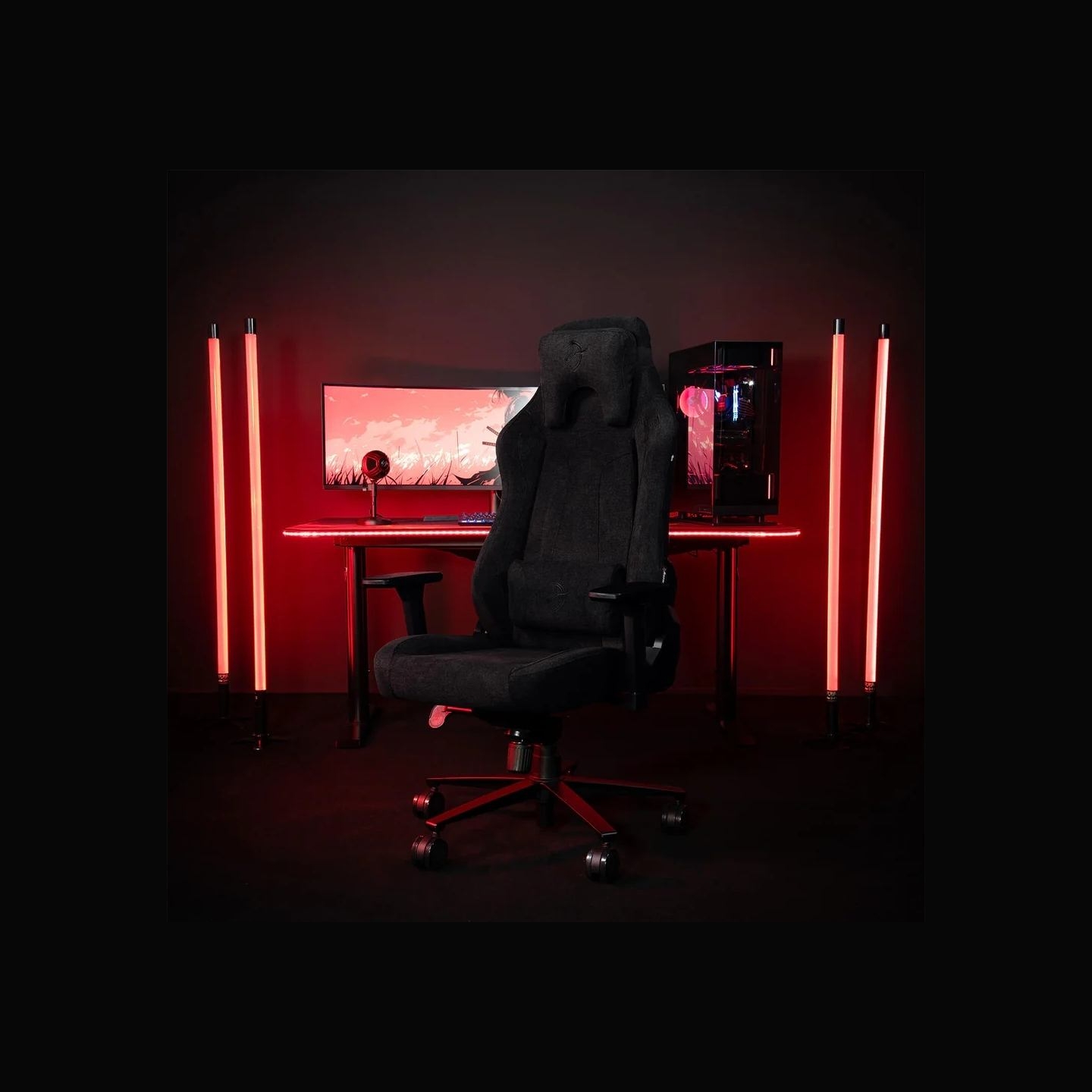 Arozzi Soft Fabric/Metal/Aluminium | Gaming Chair | Vernazza Soft Fabric | Pure Black