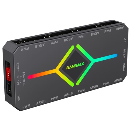 Gamemax | V4.0 ARGB PWM HUB BK | Hub for Gaming Chassis