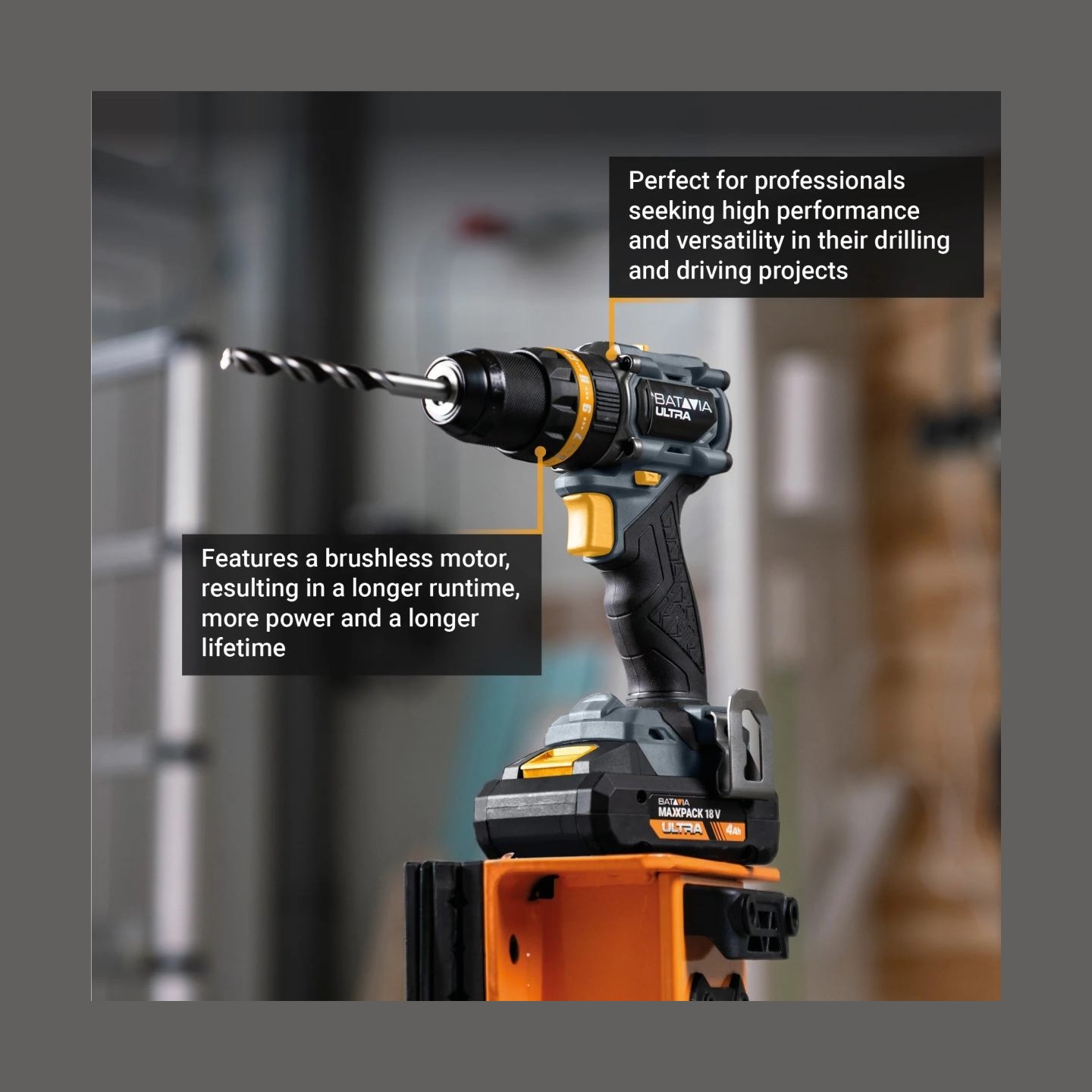 Batavia B.v. 18V Cordless Brushless Combi Drill 70 Nm, Without Battery and Charger