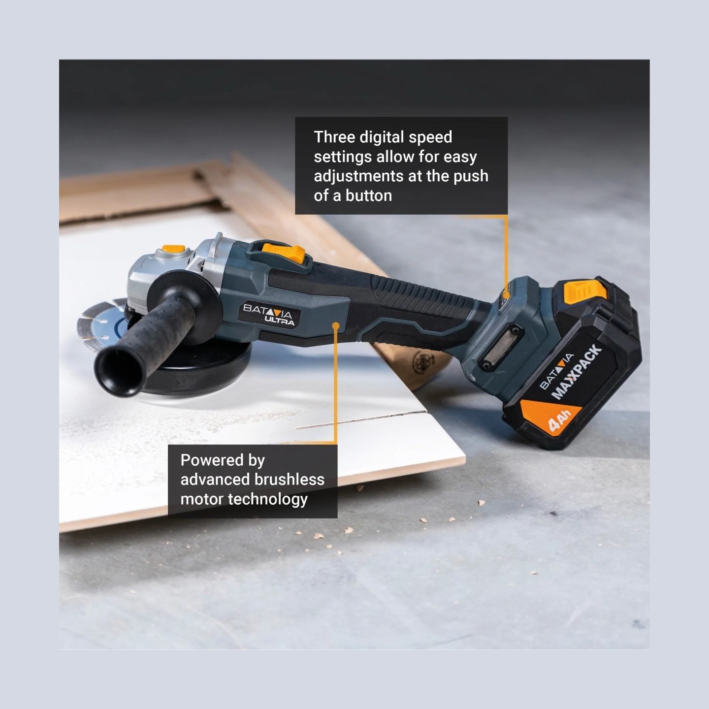 Batavia B.v. 18V Cordless Brushless Angle Grinder | 125 mm