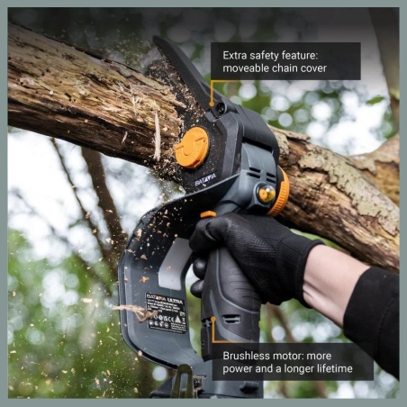 Batavia B.v. | 18V Nexxsaw Cordless Brushless One-Hand Chainsaw V3 Ultra, Without Battery and Charger | 17.78 cm | Chainsaw