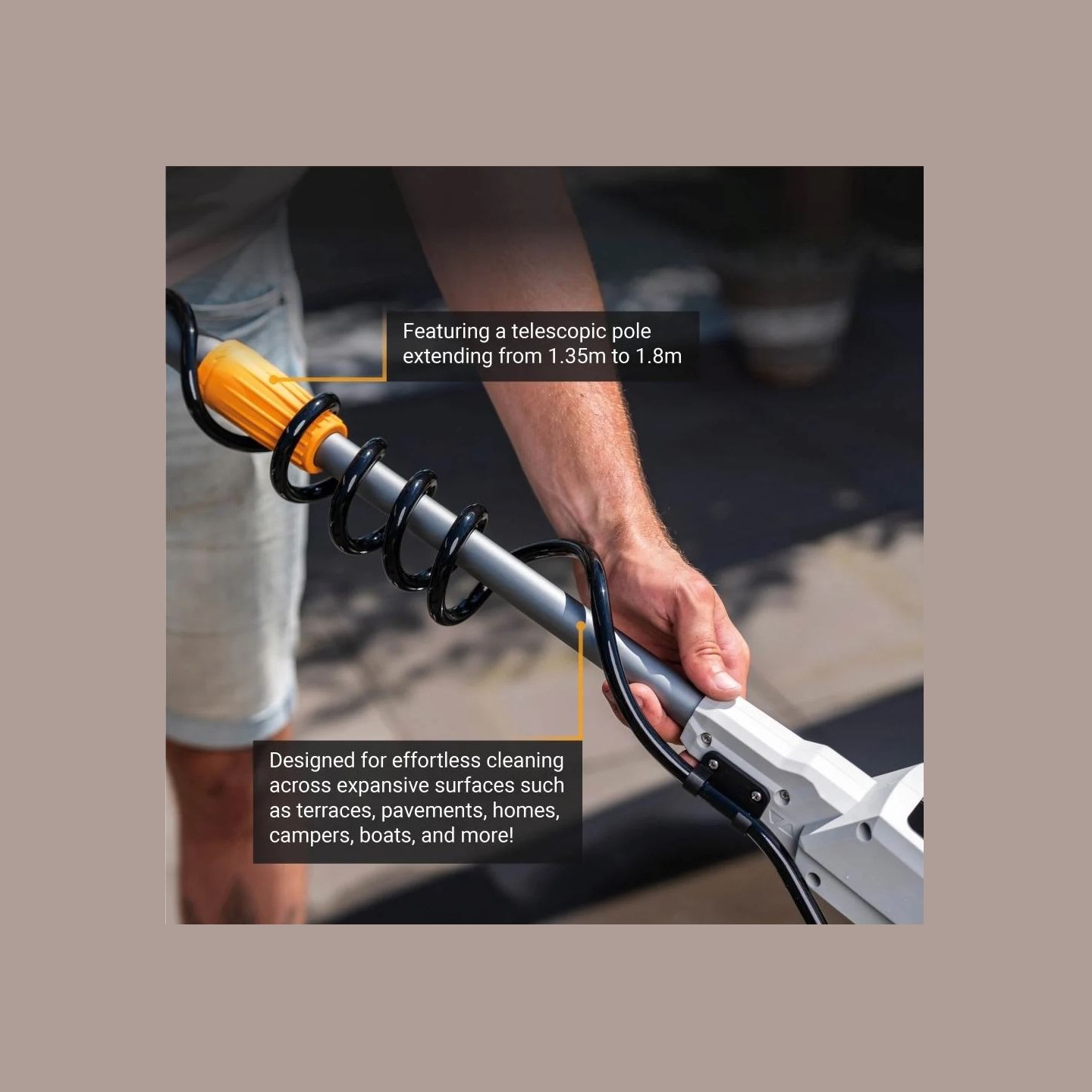 Batavia B.v. | 18V Twin Brush - Cordless Brushless Telescopic Power Scrubber, Without Battery and Charger | IPX7