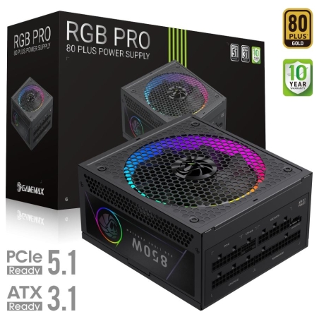Gamemax PSU | RGB PRO 850G | 850 W | Gold | Full Modular