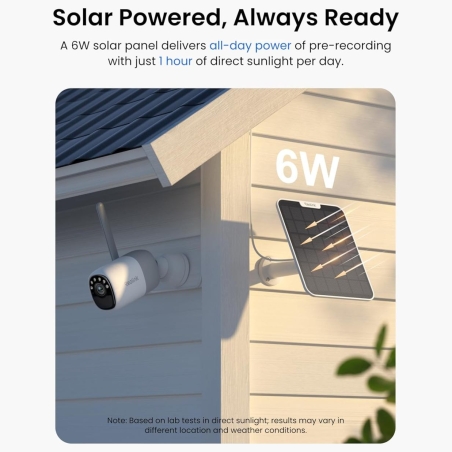 Reolink Wireless Pan & Tilt Long Lasting Solar/Battery Camera with Spotlights | Altas Series B630 with Solar Panel | Bullet | 4 