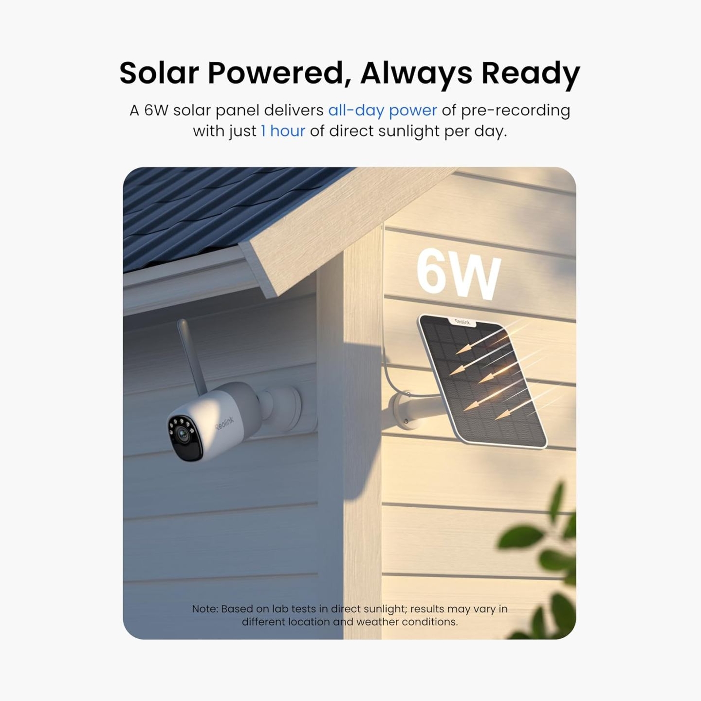 Reolink Wireless Pan & Tilt Long Lasting Solar/Battery Camera with Spotlights | Altas Series B630 with Solar Panel | Bullet | 4 