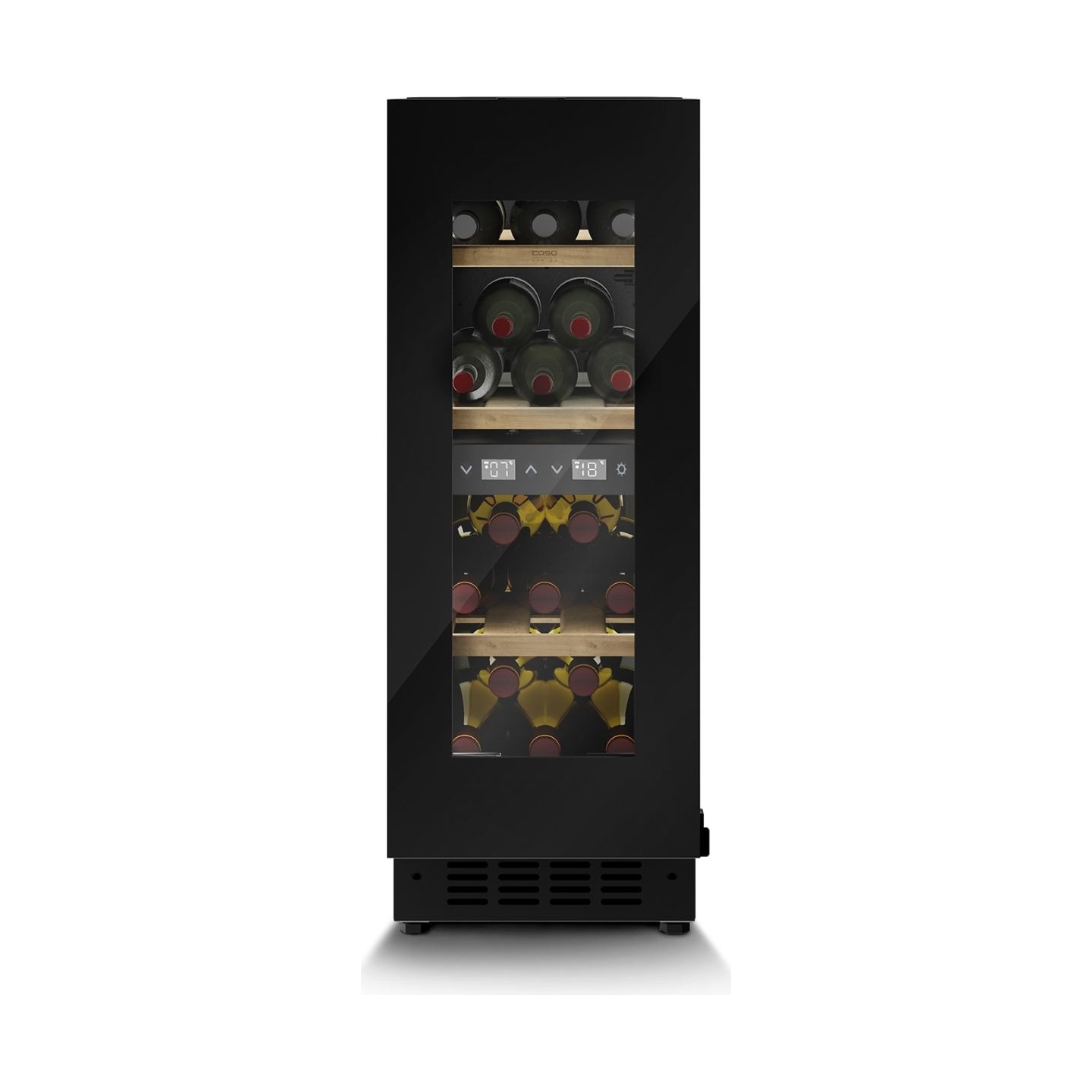 Caso Wine cooler | WineDeluxe WDU 18 | Energy efficiency class F | Built-in | Bottles capacity 18 | Black