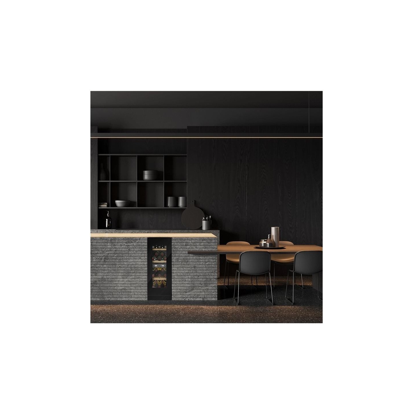 Caso Wine cooler | WineDeluxe WDU 18 | Energy efficiency class F | Built-in | Bottles capacity 18 | Black