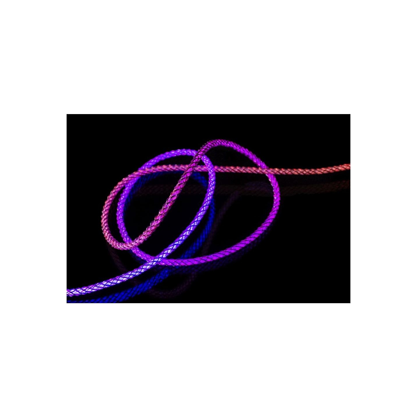 Fixed | Glowing Charging Cable USB-C/USB-C, PD support, Rainbow | FIXDLED-CC-RA