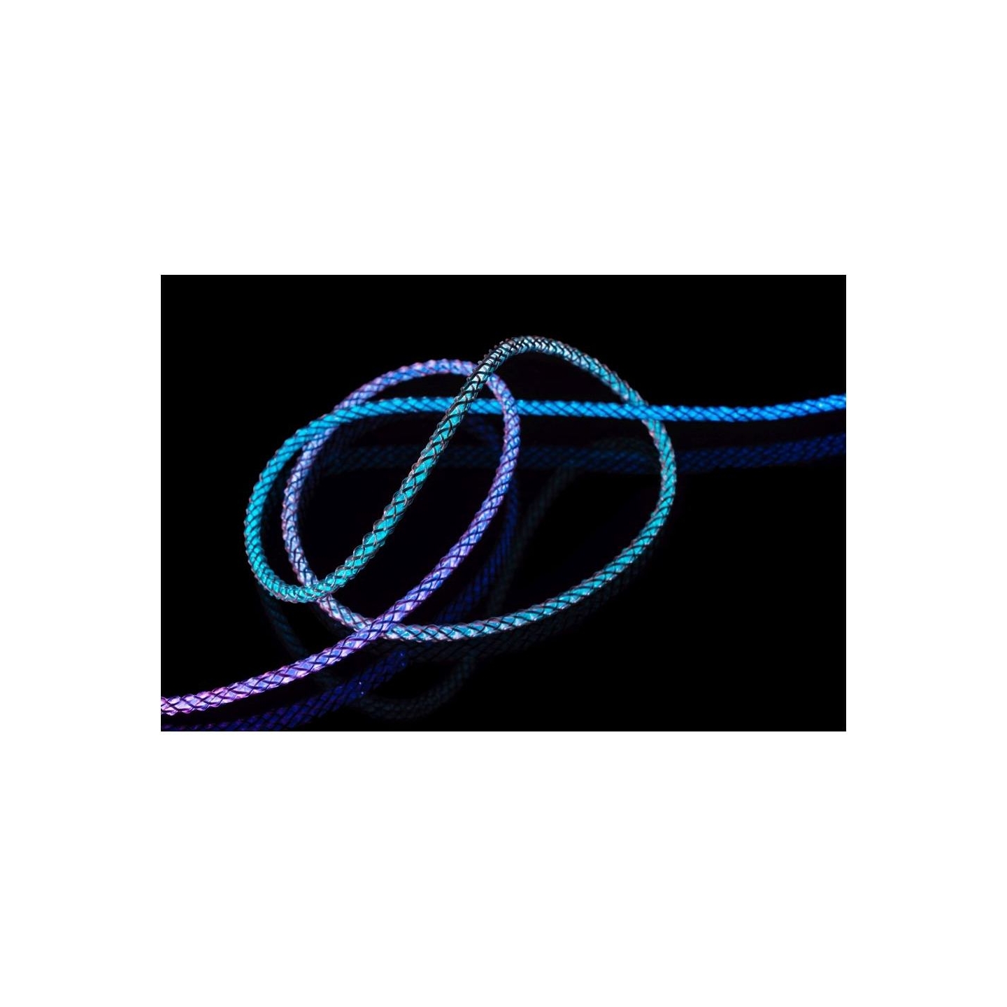 Fixed | Glowing Charging Cable USB-C/USB-C, PD support, Rainbow | FIXDLED-CC-RA