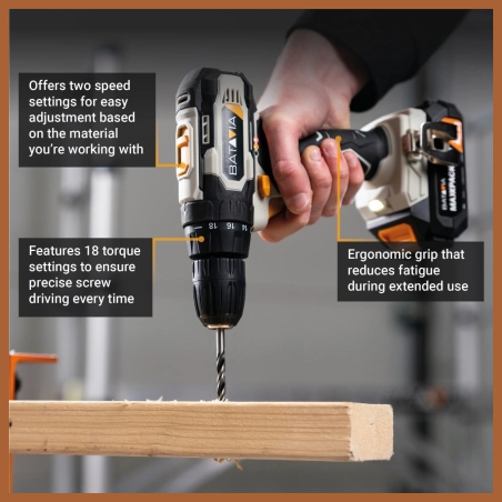 Batavia B.v. 18V Drill Driver - Without Battery and Charger in BMC