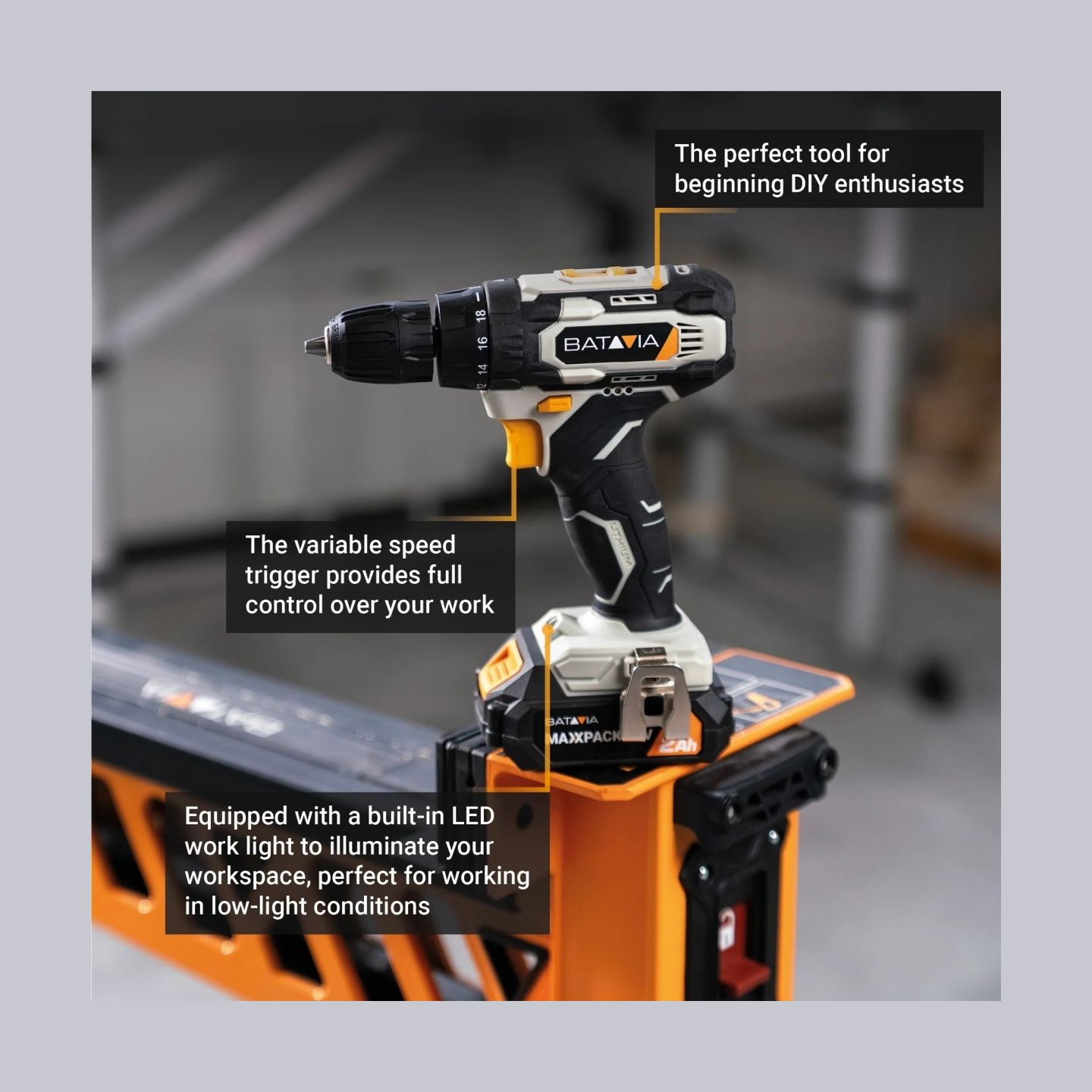 Batavia B.v. 18V Drill Driver - Without Battery and Charger in BMC