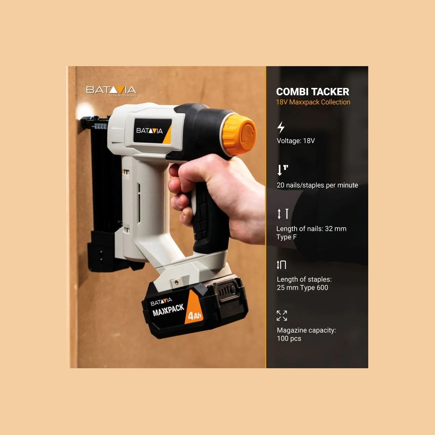 Batavia B.v. | 18V Combi-tacker - Without Battery and Charger