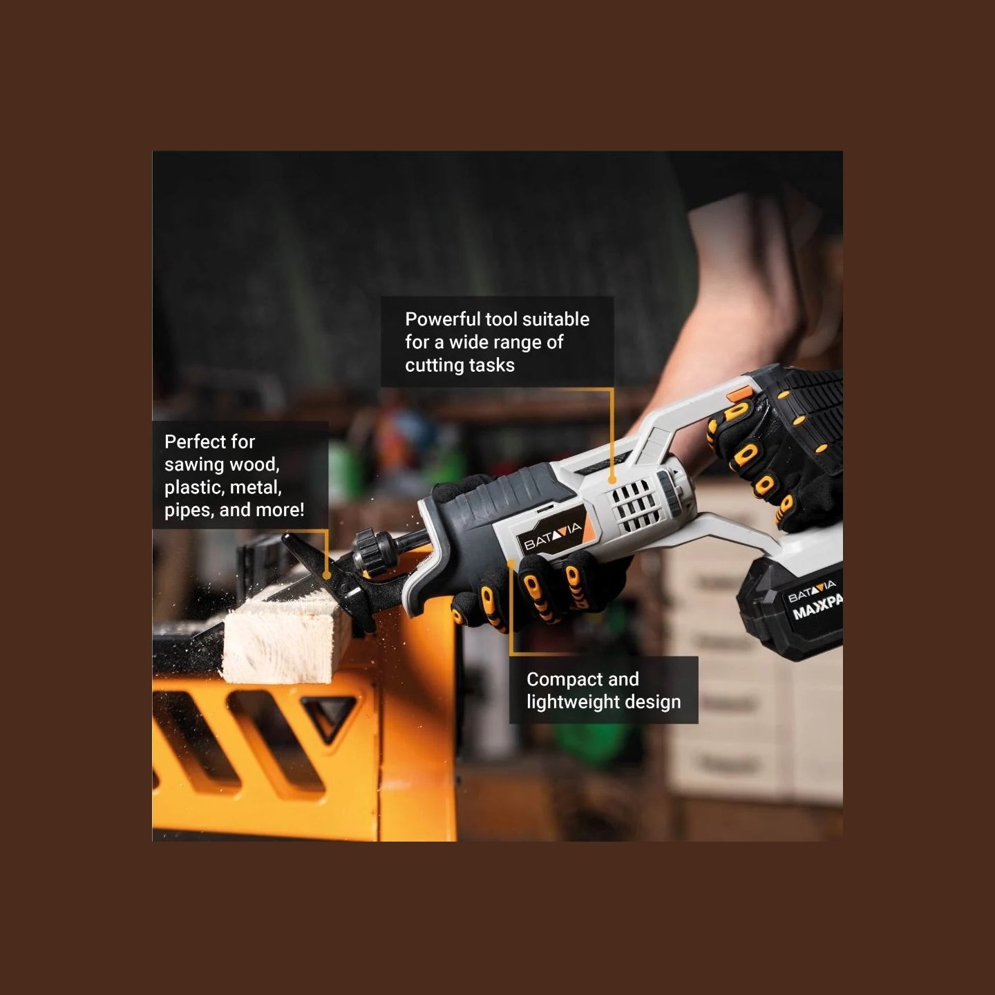 Batavia B.v. | 18V Cordless Reciprocating Saw - Without Battery and Charger