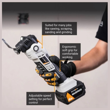 Batavia B.v. | 18V Cordless Anti-Vibration Multitool - Without Battery and Charger