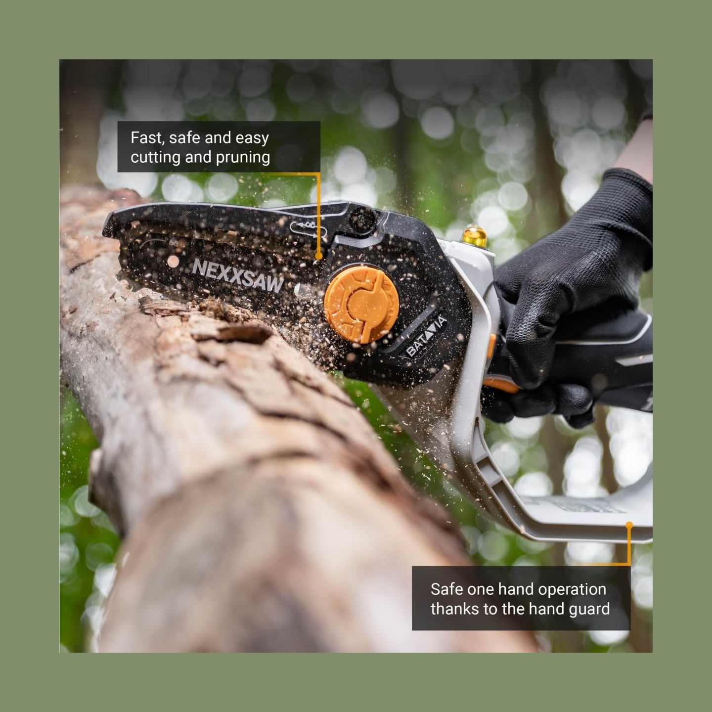 Batavia B.v. 18V Nexxsaw Cordless One-Hand Chainsaw 6'' V3 - Without Battery and Charger | Chainsaw