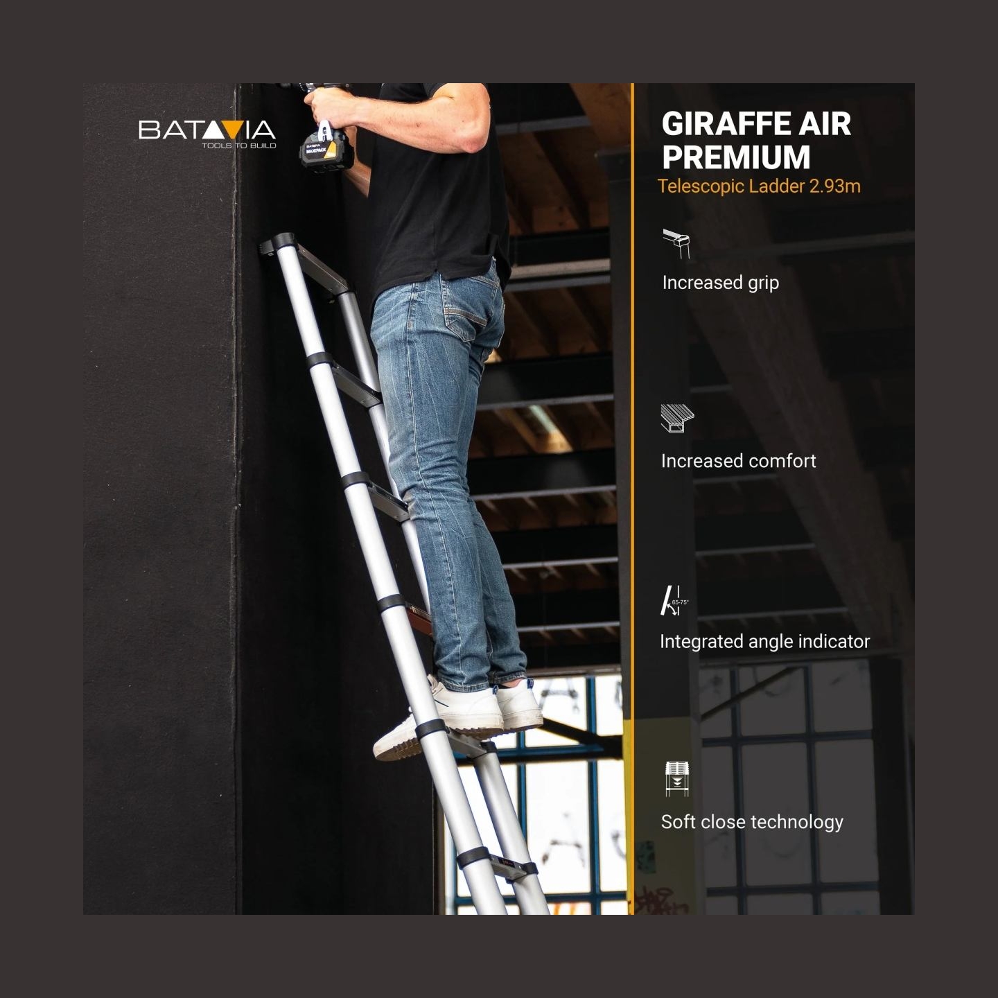 Batavia B.v. | Giraffe AIR Telescopic Ladder 2.93 m