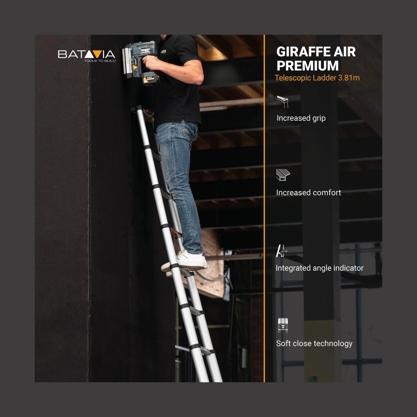 Batavia B.v. | Giraffe AIR Telescopic Ladder 3.81 m