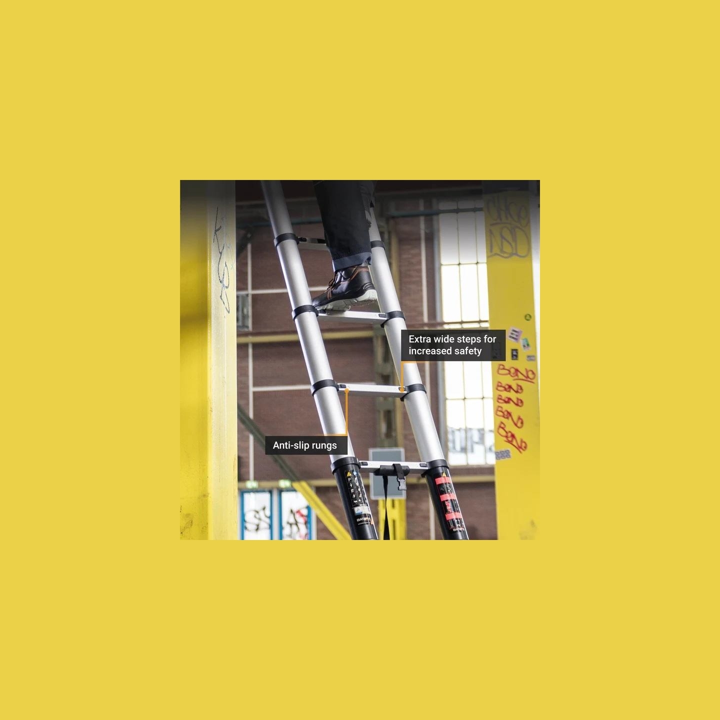 Batavia B.v. | Giraffe PRO Telescopic Ladder 3.81 m