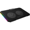 Fury Laptop Cooler Cooling Pad Fury Gunbai G3 Fans, RGB LED Light, 2 USB, 14.1-17.3"