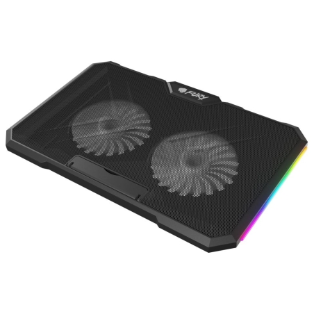 Fury Laptop Cooler Cooling Pad Fury Gunbai G3 Fans, RGB LED Light, 2 USB, 14.1-17.3"