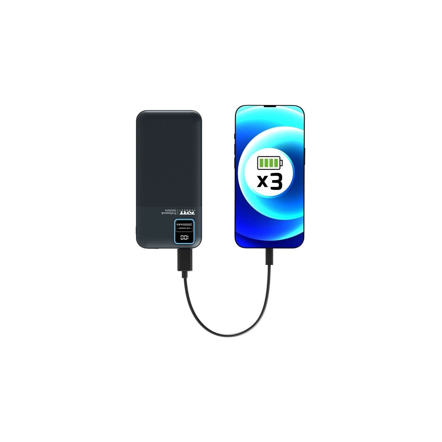 Port Connect External USB-C battery | 20000 mAh | Blue